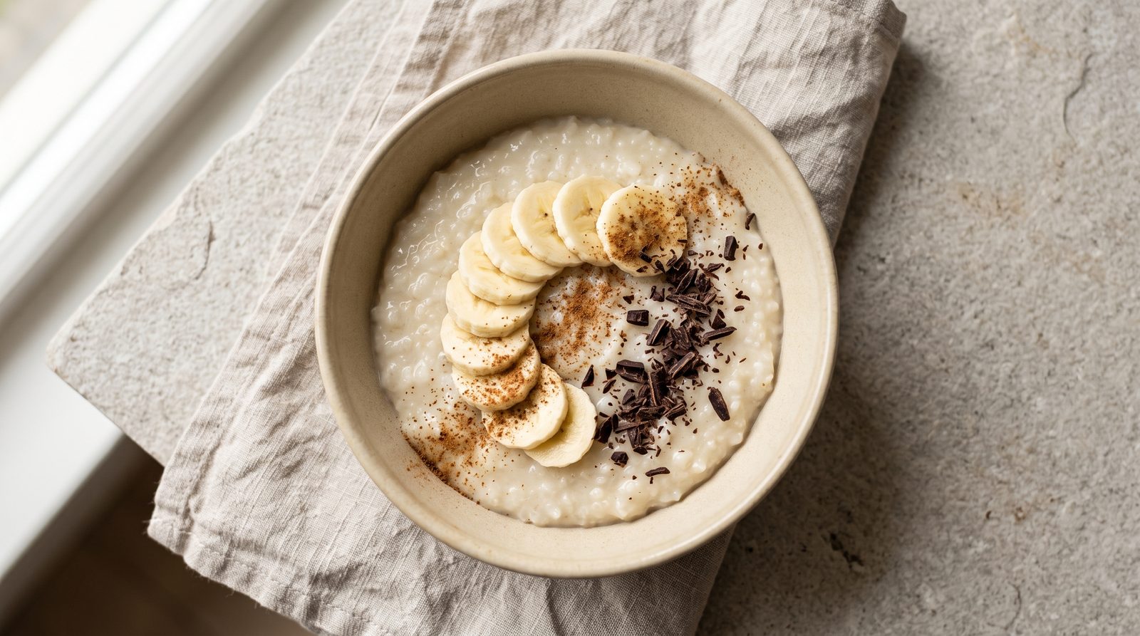 Crema de arroz con proteína (desayuno de volumen)